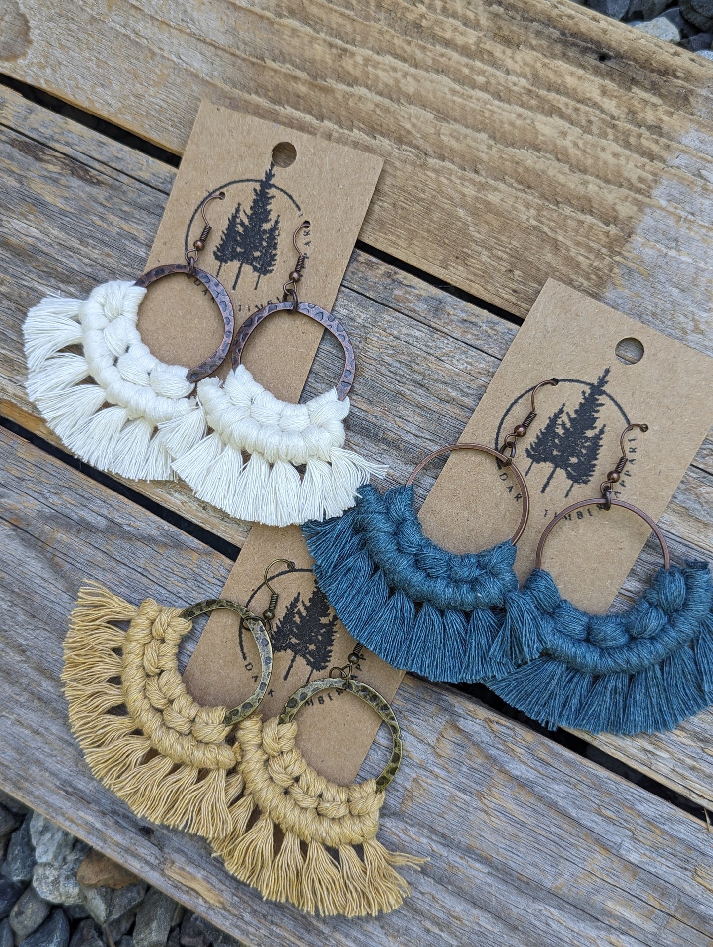 XL Round Macrame Earrings