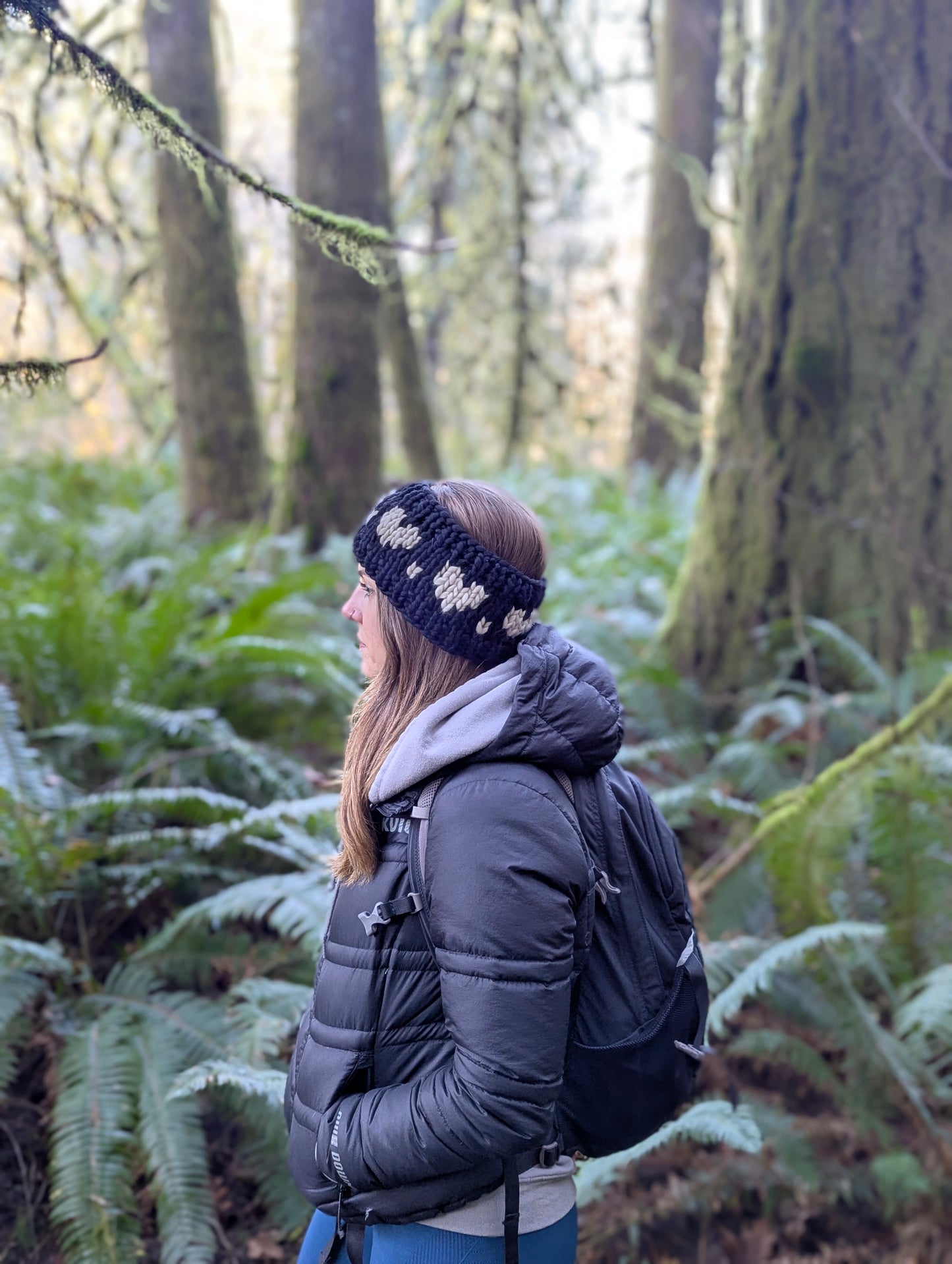 Heart Headband - Black and White