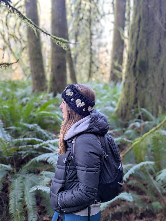 Heart Headband - Black and White