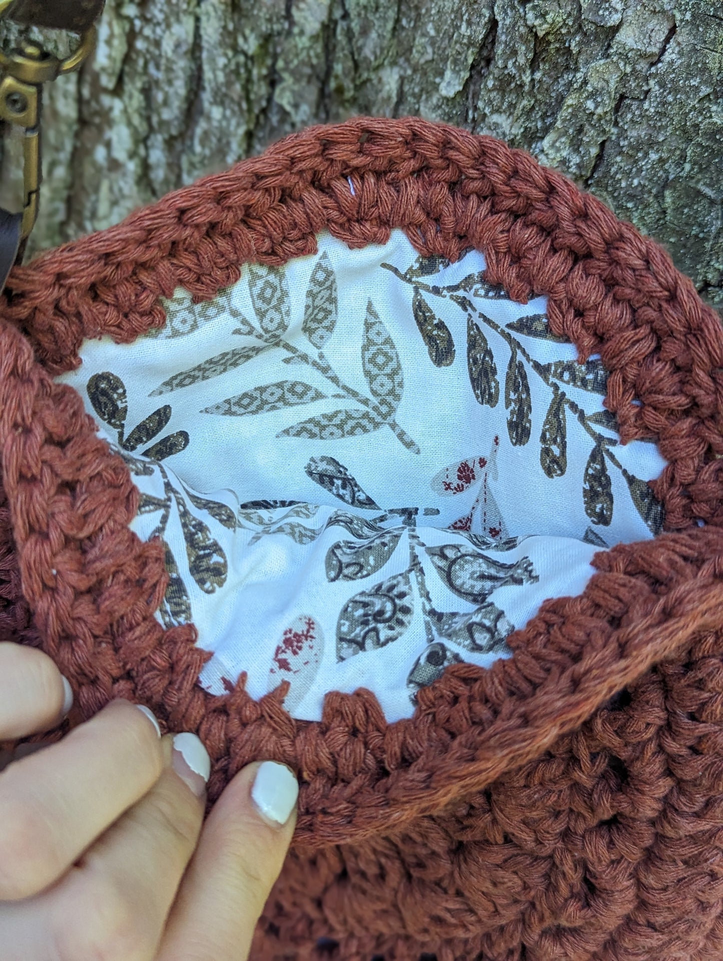 Boho Crochet Purse - Rust