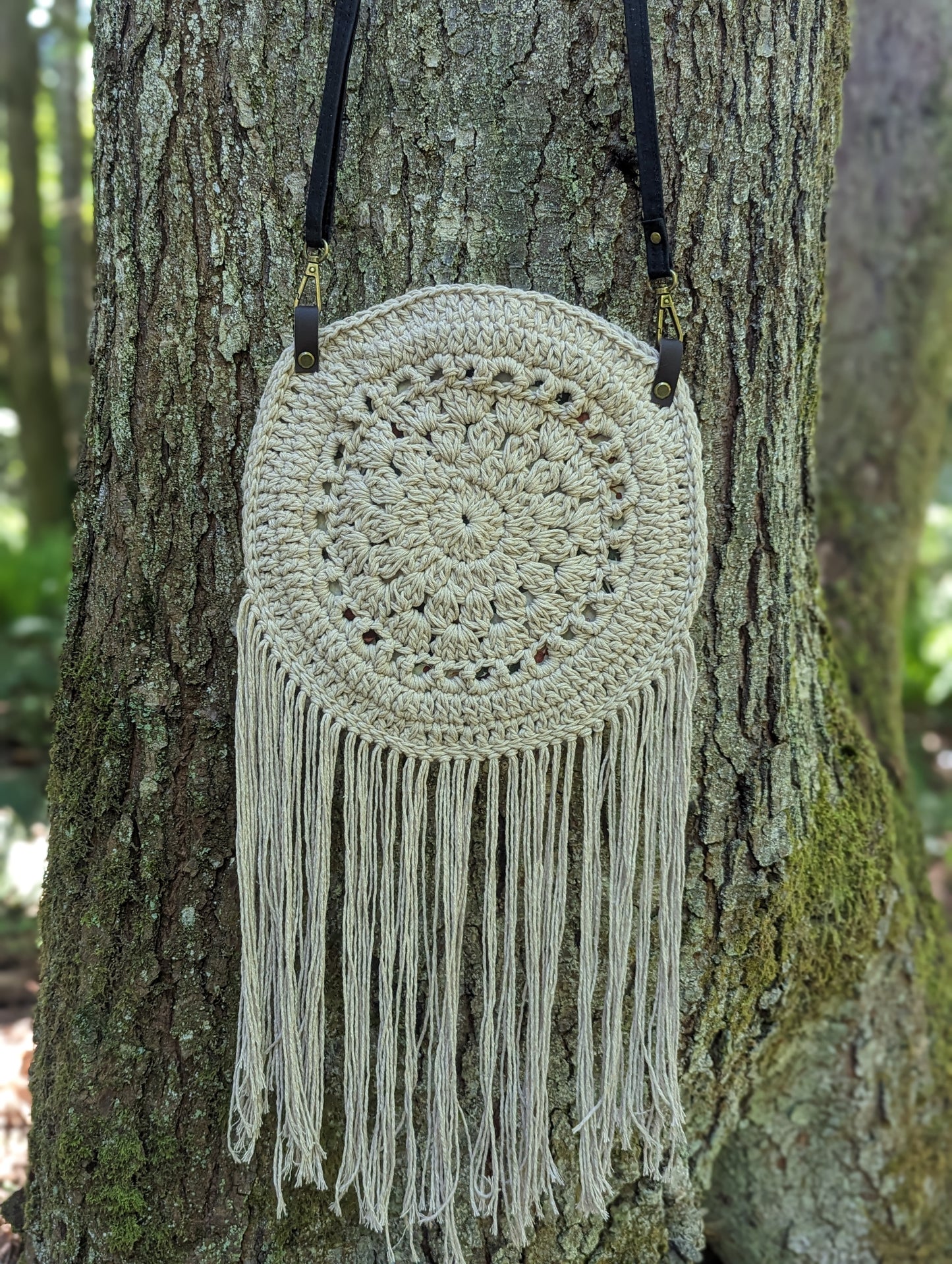 Boho Crochet Purse - Beige