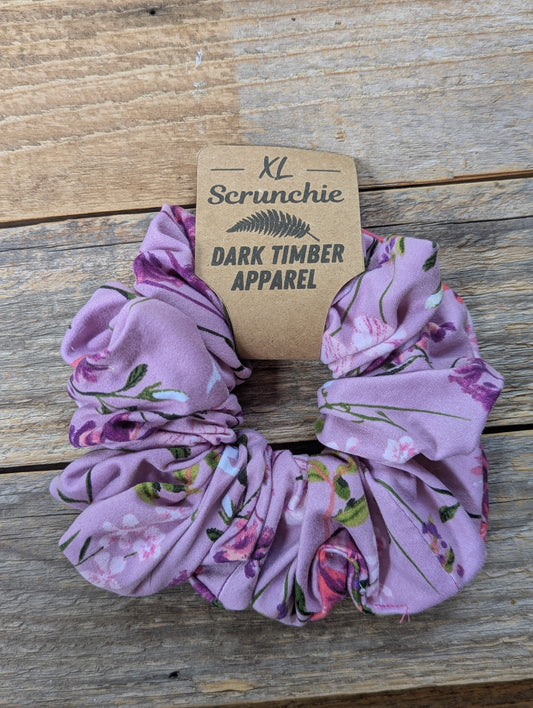 XL Scrunchie - Pink/purple floral