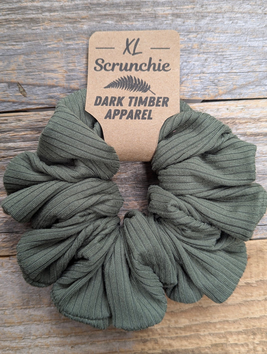 XL Scrunchie - Olive Green