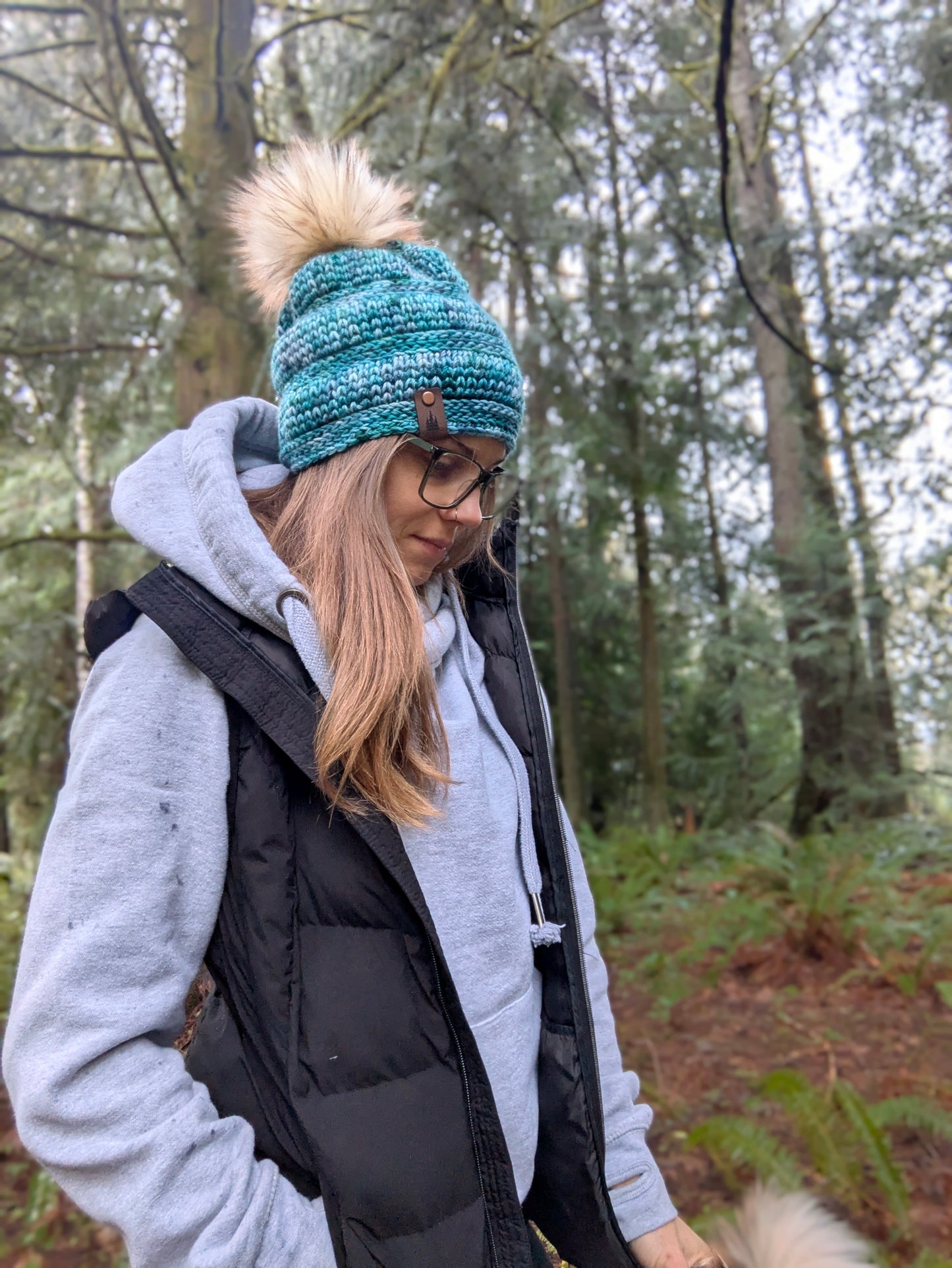 Northern Beanie - Hand Dyed Blues