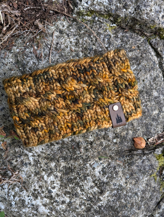 Azahar Cable Headband - Hand dyed oranges