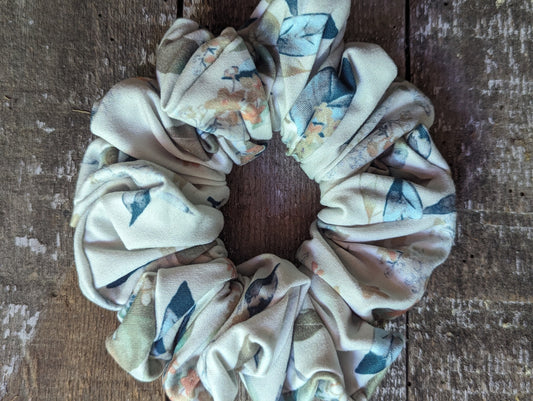 XL Scrunchie - Green Floral