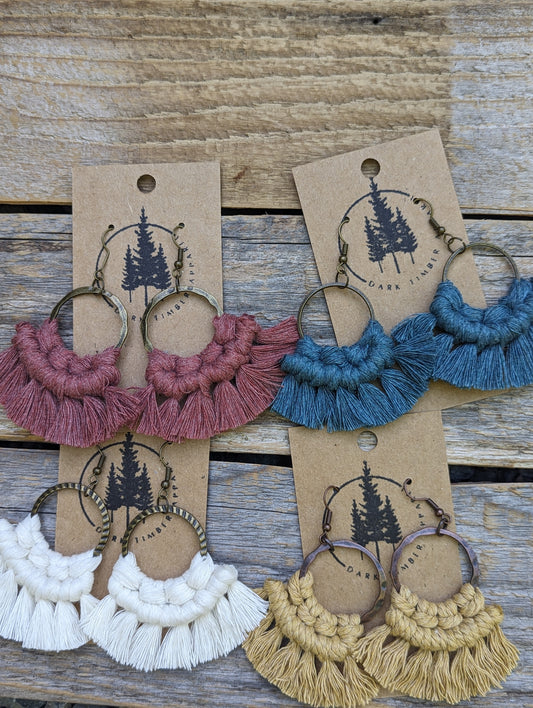 Standard Round Macrame Earrings