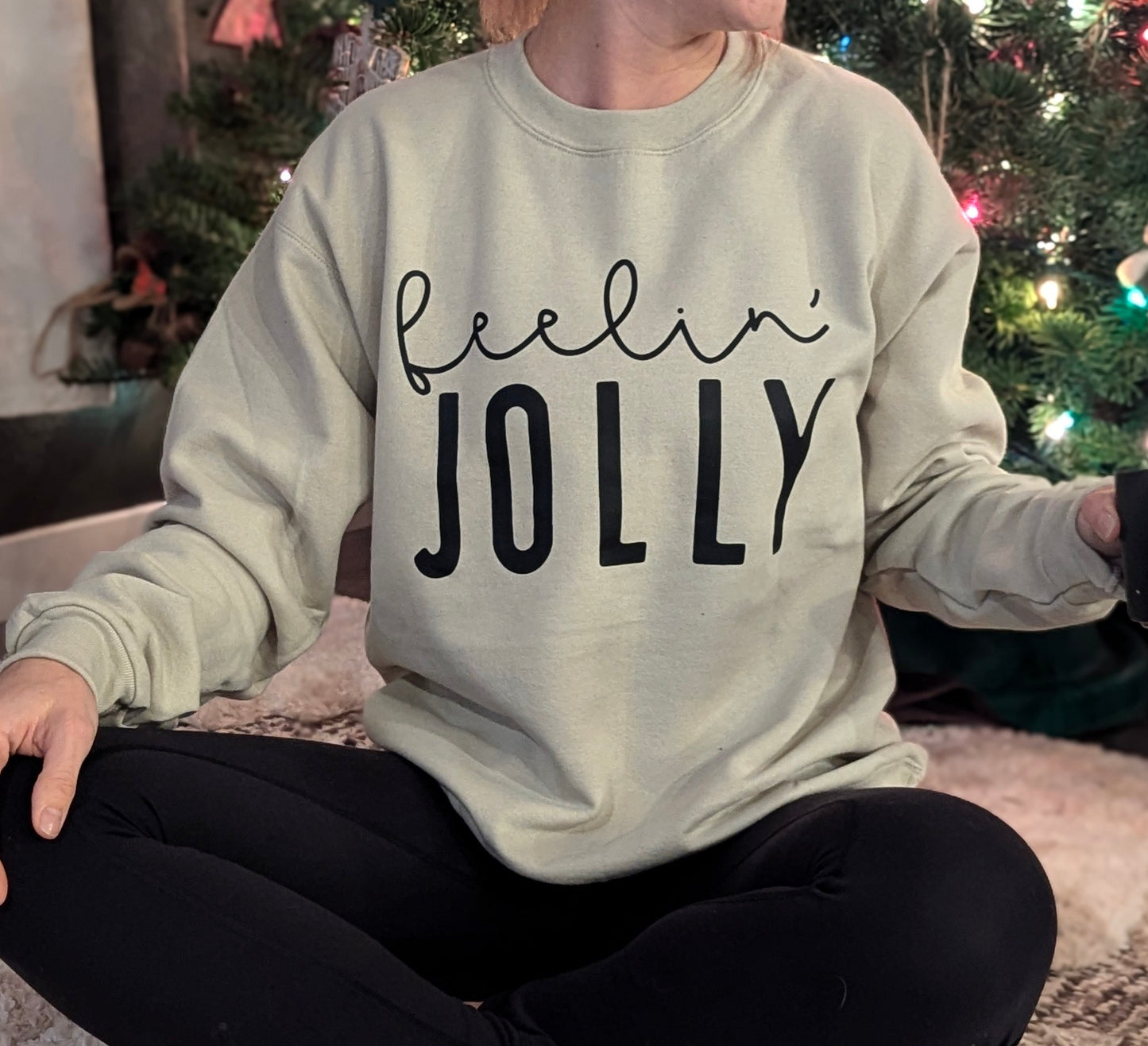 Feeling Jolly Crewneck Sweatshirt - Sand