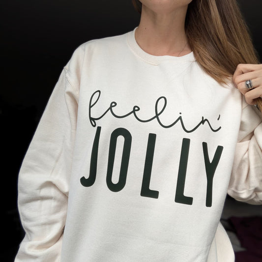 Feeling Jolly Crewneck Sweatshirt - Cream