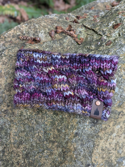 Azahar Cable Headband - Hand dyed purples