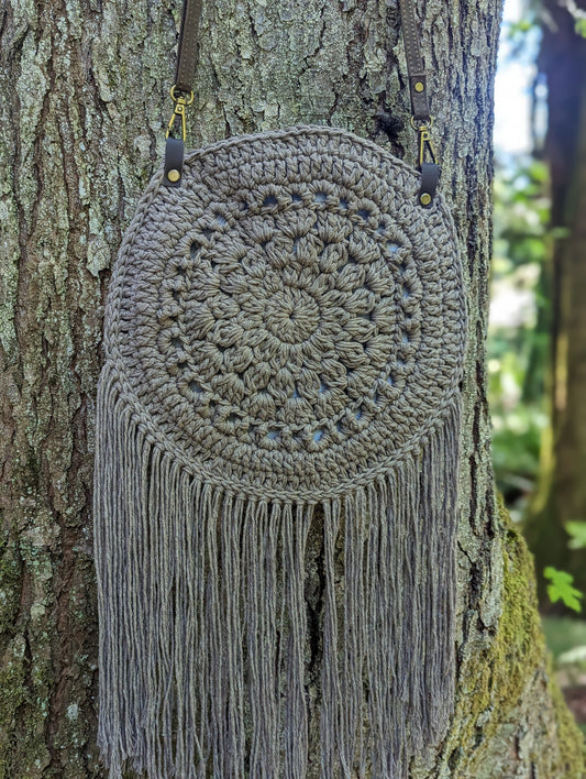 Boho Crochet Purse - Sand